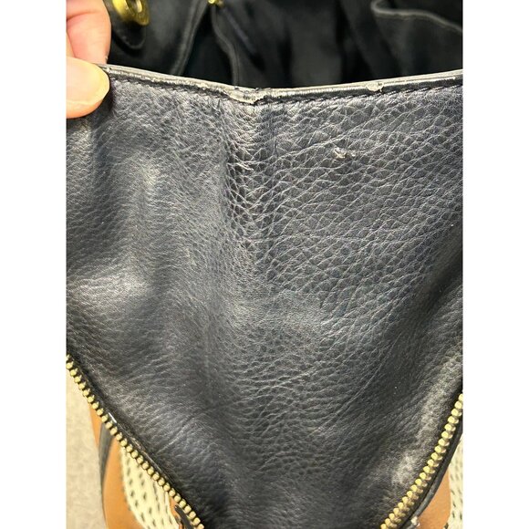 Fossil Rachel Striped Polka Dot Tote Bag - Picture 13 of 15